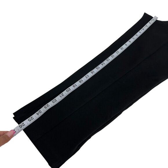 Michael Kors Women Black Mid-Rise Stretch Pull On Pants SZ M Straight Side Slits - Picture 7 of 12